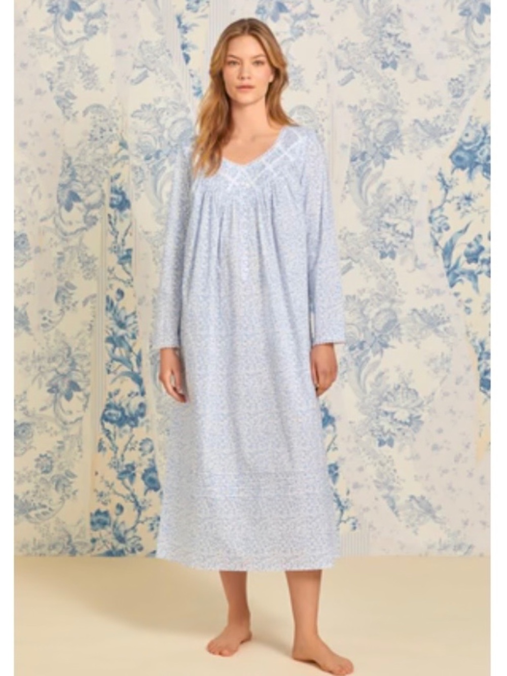 EILEEN WEST Women’s Poetic Cotton Long Sleeve Floral Ballet Nightgown Medium